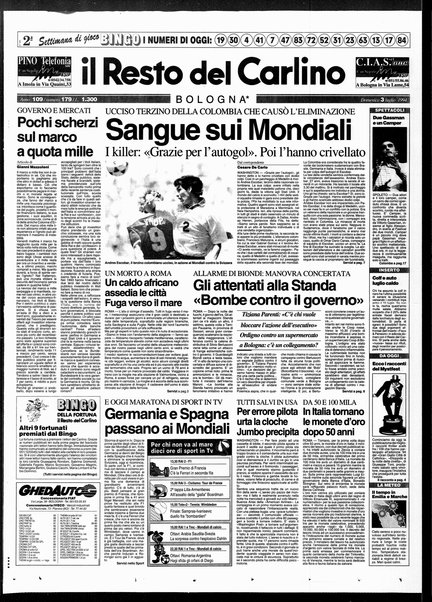 Il Resto del Carlino : giornale dell'Emilia